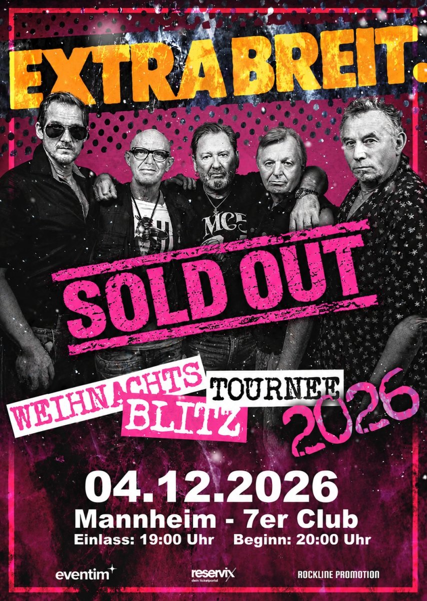 Extrabreit – Weihnachts Blitz Tournee 2026 – 7er Club, 04.12.2026
