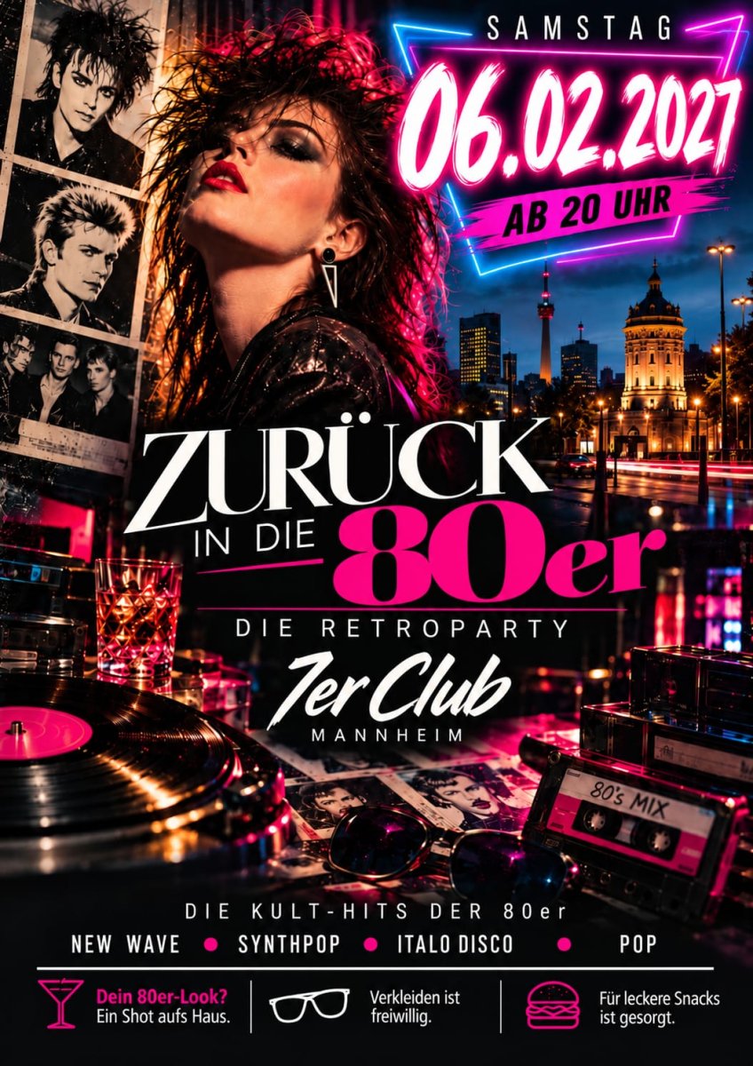 Flyer: Zurück in die 80er