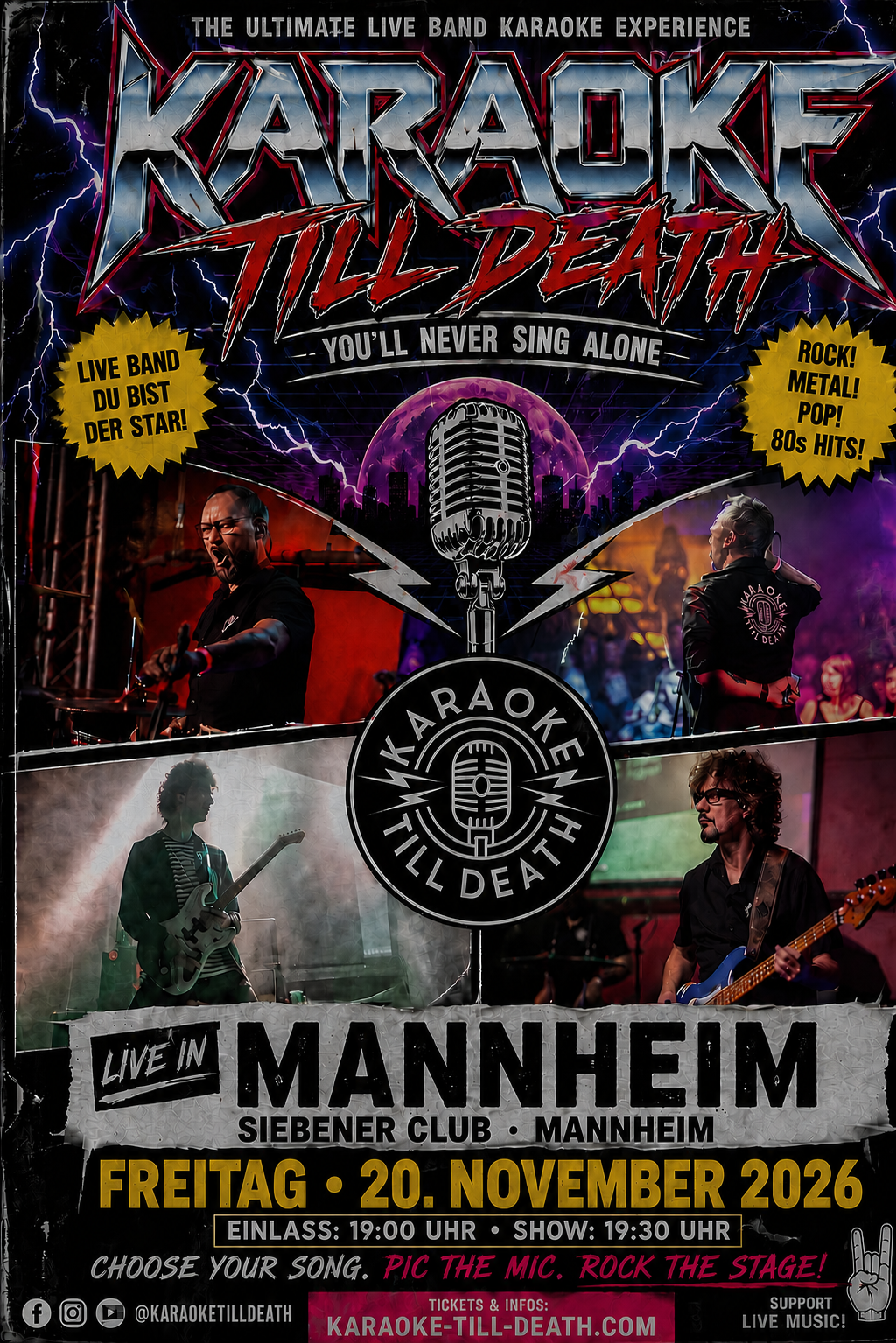 🔥 KARAOKE TILL DEATH – DIE ZWEITE! 🔥 – 7er Club, 20.11.2026