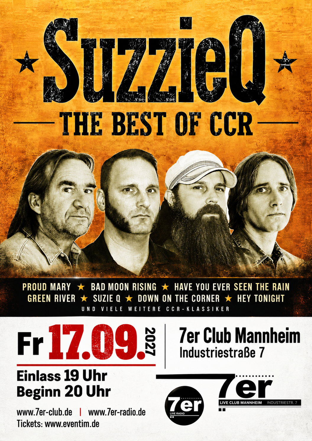 SUZZIEQ – CCR TRIBUTE – 7er Club, 17.09.2027
